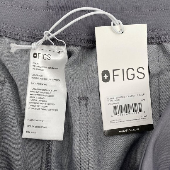 NWT FIGS High Waisted Yola Skinny Scrub Pants Womens Plus Size 4XLP Nurse Doctor - Picture 5 of 9